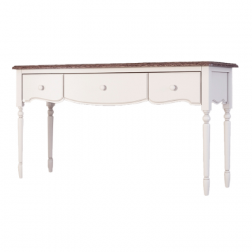 Консоль с 3-я ящиками Leblanc, белая