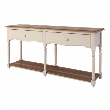 Консоль с 2-я ящиками и полкой Leblanc, бежевая