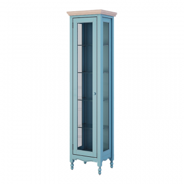 Витрина L левая Leblanc, голубая