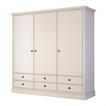 Шкаф трехстворчатый с ящиками Ellington, белый