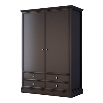 Шкаф двухстворчатый с ящиками Ellington, черный