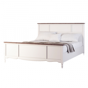 Кровать Leblanc белая, с изножьем