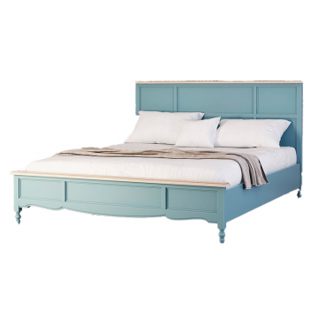 Кровать Leblanc двуспальная, голубая