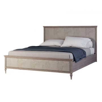 Кровать с мягким изголовьем Riverdi, светлый дуб