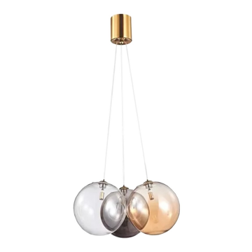 Подвесной светильник iLamp DROP 8110P/3 BRASS&MULTI COLOR