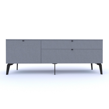 Тумба под ТВ с ящиками Лен антрацит 150 см