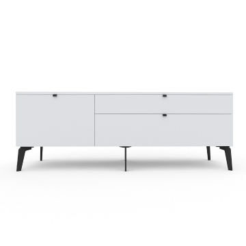 Тумба под ТВ с ящиками Шелк серый 150 см