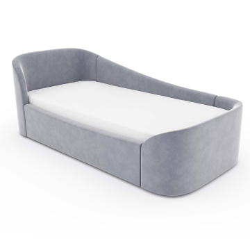 Диван-кровать KIDI Soft с низким изножьем 90*200 см антивандальная ткань (серый)