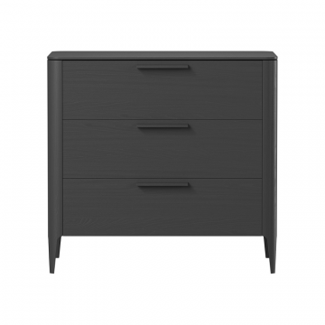Комод Type oak 3 ящика ширина 90 см (черный)
