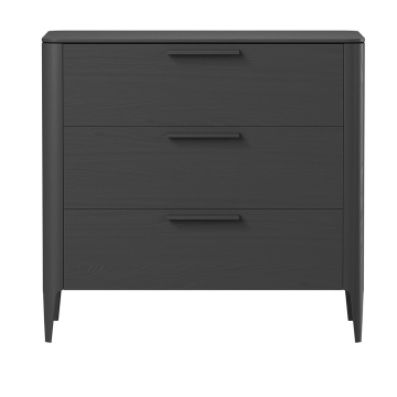 Комод Type oak 3 ящика ширина 90 см (черный)