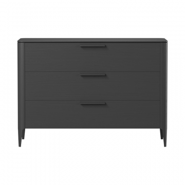 Комод Type oak 3 ящика ширина 120 см (черный)