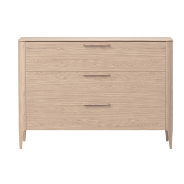 Комод Type oak 3 ящика ширина 120 см (беленый дуб)