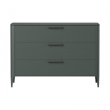Комод Type oak 3 ящика ширина 120 см (темно-серый)