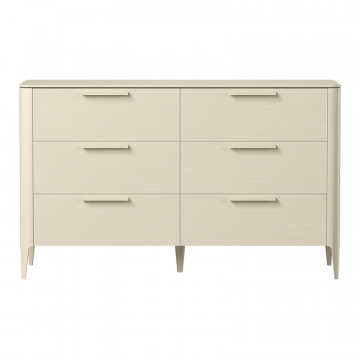 Комод Type oak 6 ящиков ширина 140 см (молочный)
