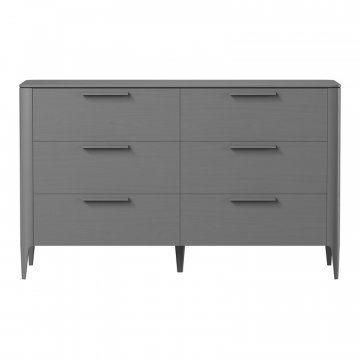 Комод Type oak 6 ящиков ширина 140 см (серый)