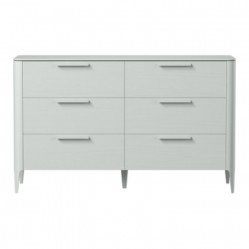 Комод Type oak 6 ящиков ширина 140 см (светло-серый)
