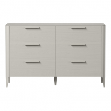 Комод Type oak 6 ящиков ширина 140 см (серо-бежевый)