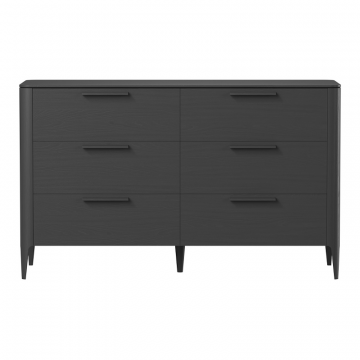 Комод Type oak 6 ящиков ширина 140 см (черный)