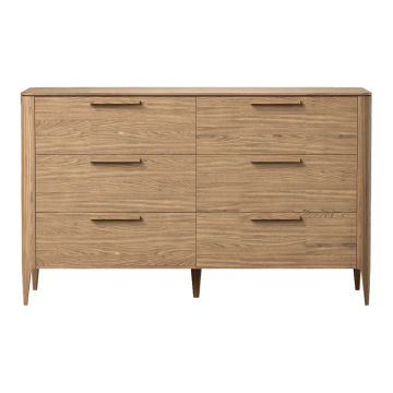 Комод Type oak 6 ящиков ширина 140 см (натуральный дуб)