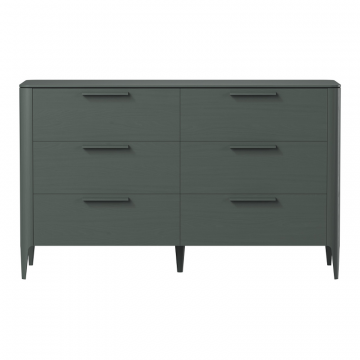 Комод Type oak 6 ящиков ширина 140 см (темно-серый)