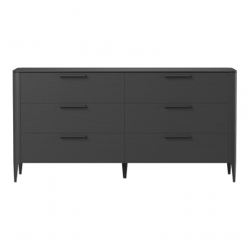Комод Type oak 6 ящиков ширина 170 см (черный)