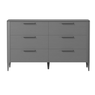 Комод Type oak 6 ящиков ширина 170 см (серый)