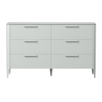 Комод Type oak 6 ящиков ширина 170 см (светло-серый)