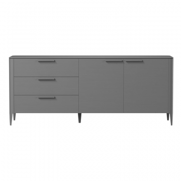 Тумба Type oak 3 ящика 2 двери L (серый)