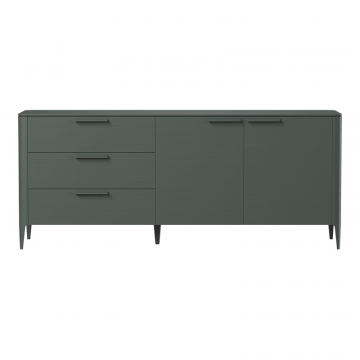 Тумба Type oak 3 ящика 2 двери L (темно-серый)