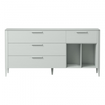 Тумба Type oak 4 ящика 2 полки ширина 180 см (светло-серый)