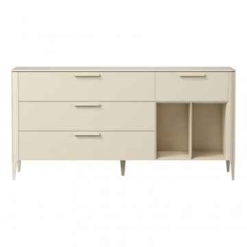 Тумба Type oak 4 ящика 2 полки ширина 180 см (молочный)