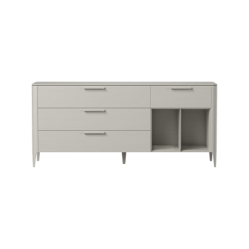 Тумба Type oak 4 ящика 2 полки ширина 180 см (серо-бежевый)