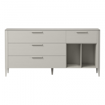 Тумба Type oak 4 ящика 2 полки ширина 180 см (серо-бежевый)