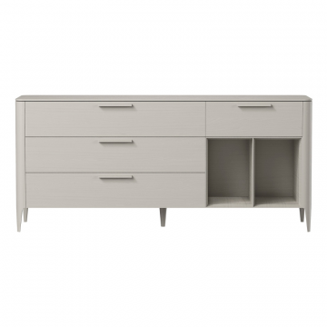 Тумба Type oak 4 ящика 2 полки ширина 180 см (серо-бежевый)