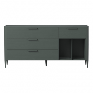 Тумба Type oak 4 ящика 2 полки ширина 180 см (темно-серый)