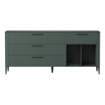 Тумба Type oak 4 ящика 2 полки ширина 180 см (темно-серый)