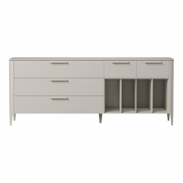 Тумба Type oak 5 ящиков 4 полки ширина 200 см (серо-бежевый)