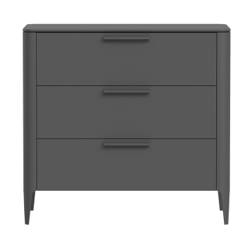 Комод Type 3 ящика ширина 90 см (темно-серый)