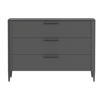 Комод Type 3 ящика ширина 120 см (темно-серый)