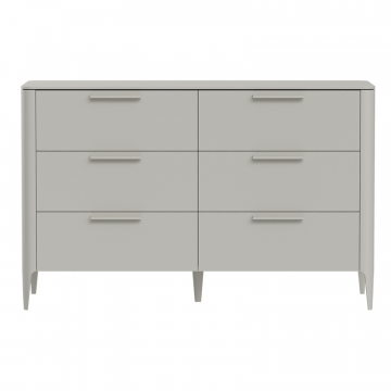 Комод Type 6 ящиков ширина 140 см (серо-бежевый)