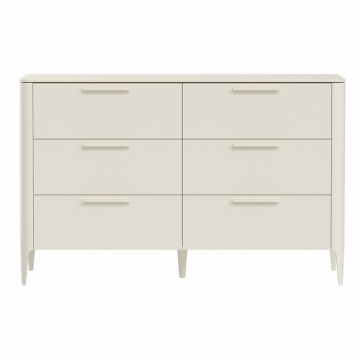 Комод Type 6 ящиков ширина 140 см (молочный)