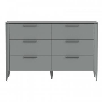 Комод Type 6 ящиков ширина 140 см (серый)