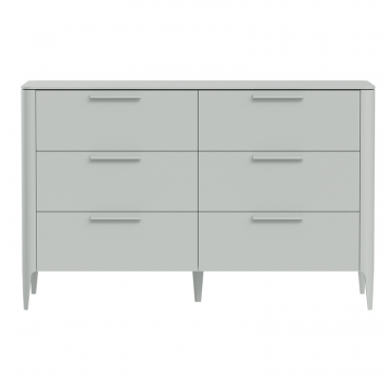 Комод Type 6 ящиков ширина 140 см (светло-серый)