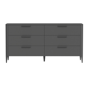 Комод Type 6 ящиков ширина 170 см (темно-серый)