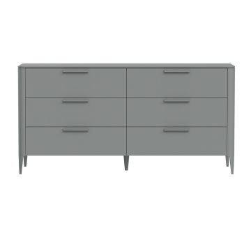 Комод Type 6 ящиков ширина 170 см (серый)