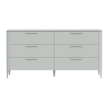 Комод Type 6 ящиков ширина 170 см (светло-серый)