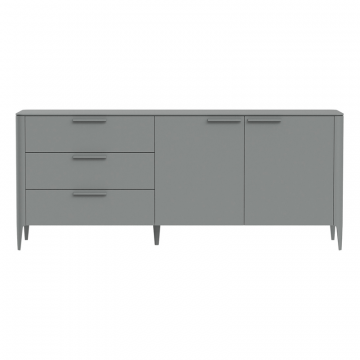 Тумба Type 3 ящика 2 двери L (серый)