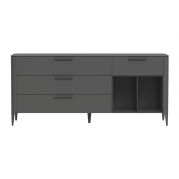 Тумба Type 4 ящика 2 полки ширина 180 см (темно-серый)