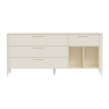 Тумба Type 4 ящика 2 полки ширина 180 см (молочный)