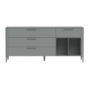 Тумба Type 4 ящика 2 полки ширина 180 см (серый)